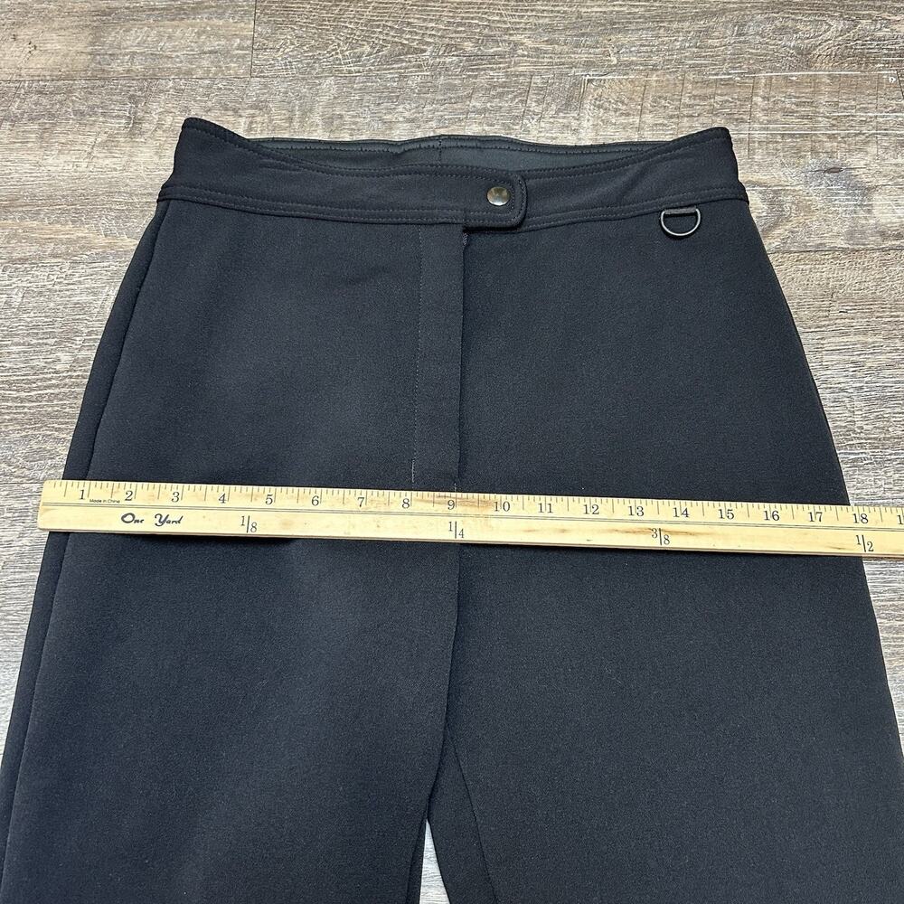 Women’s Black Edelweiss Ski Pants Wool Blend High-Waisted Stirrup Heel - Picture 8 of 9
